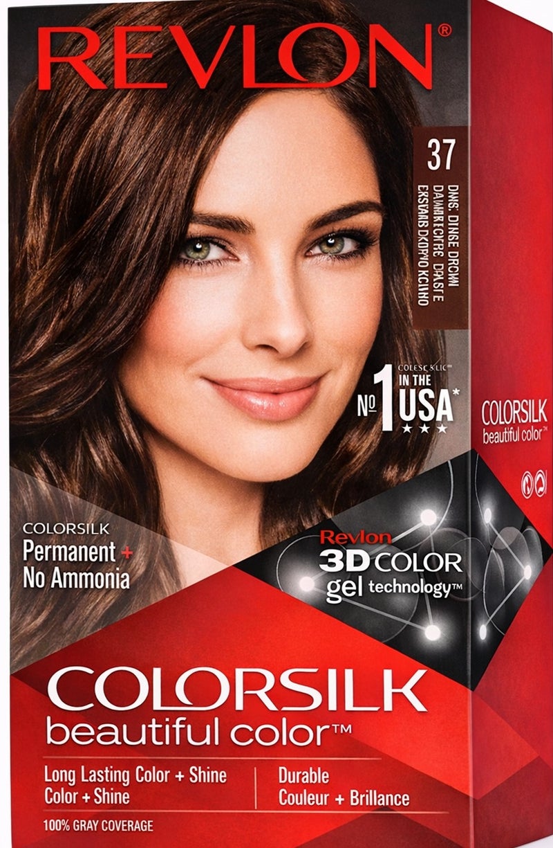 ريفلون صبغة الشعر الدائمة ريفلون كولور سيلك  37 بني ذهبي داكن - Image 1